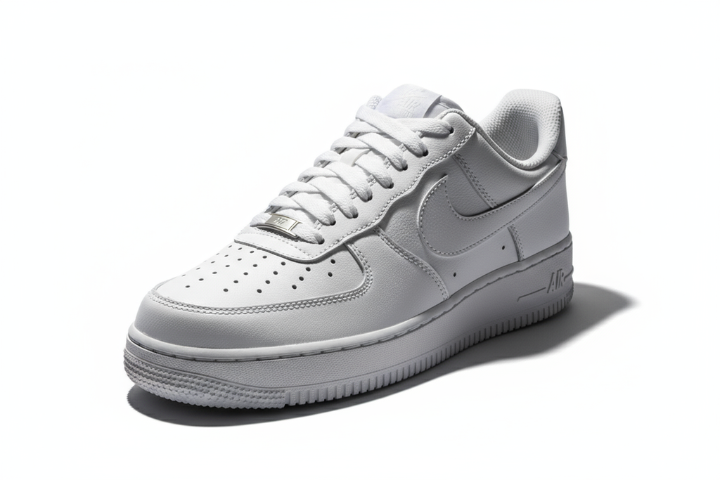 crie uma imagem profissional do site da nike desse tenis Tênis Nike Air Force 1 "07 Masculino com um modelo de foto bem chamativa 